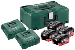 Metabo Accessoires 685135000 Pack batterie 4 x 18V LiHD 8.0Ah + 2 x chargeur ASC ultra