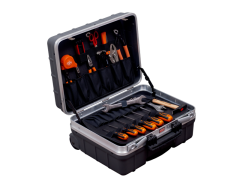 Bahco 984010320 Jeu d'outils de 32 pièces dans une mallette de transport robuste sur roulettes
