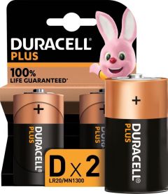 Duracell D141988 Alkaline Plus 100 D 2pcs.