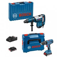 Bosch Bleu 0615A5003U GBH 8-45 DV Drill Hammer + GSB18V-21 Impact drill + 5 ans de garantie !