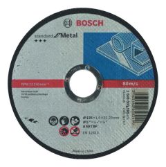 Bosch Bleu Accessoires 2608603165 Disque à tronçonner droit Standard pour métal A 60 T BF, 125 mm, 22.23 mm, 1.6 mm