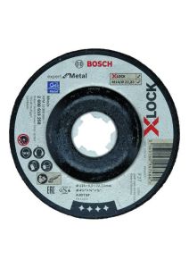 Bosch Bleu Accessoires 2608619258 X-LOCK Disque abrasif Expert pour métal 115 mm x 6,0 mm fraisés A 30 T BF