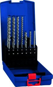 Bosch Bleu Accessoires 2608900195 Expert SDS plus-7X set de marteaux perforateurs 5/6/6/8/10/12 mm 7 pièces