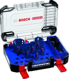 Bosch Bleu Accessoires 2608900446 Jeu de scies cloches Expert Tough Material 22/25/35/40/51/68 mm 9 pièces