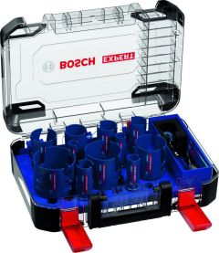 Bosch Bleu Accessoires 2608900489 Expert Construction Material hole saw set 20/22/25/32/35/40/44/51/60/68/76 mm 15 pieces