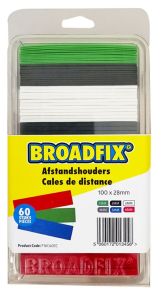 BROADFIX FC16C60EC Cales plates 100x28mm, 1-6mm, 60 pièces