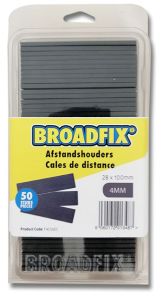 BROADFIX F4C50EC Cales plates 100x28mm, 4mm, 50 pièces