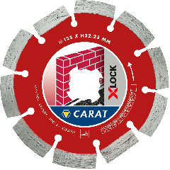 Carat CAXLOCK125 X-LOCK Disque de coupe diamanté Classic Brick 125 x 22,23