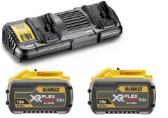 DCB132X2-QW Kit de démarrage FlexVolt - 2 x batterie FlexVolt 54V 9.0Ah Li-Ion + Chargeur double DCB132