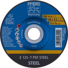 Pferd 69298071 Disque abrasif E 125x7,2x22,23 mm universal line PSF STEEL pour acier