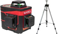 Futech 035.3DG-P MultiCross 3D Compact Green cross line laser 3D + tripode 180cm