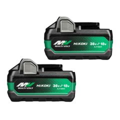 HIKOKI Accessoires 380207 TwinPack - BSL36B18 Batterie Multivolt 36V 4.0Ah/ 18V 8.0Ah Li-Ion
