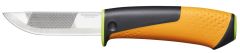 Fiskars 1023619 Couteau à usage intensif avec aiguiseur (vert)