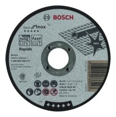 Bosch Blauw Accessoires 2608603490 Doorslijpschijf recht Best for Inox - Rapido A 60 W INOX BF, 115 mm, 1,0 mm - 1