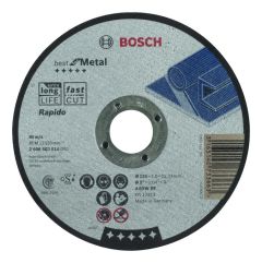 Bosch Blauw Accessoires 2608603514 Doorslijpschijf recht Best for Metal - Rapido A 60 W BF, 125 mm, 1,0 mm - 1