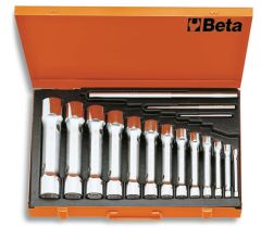 Beta 009300098 930/C13 Jeu de 13 pièces de clés à pipe, hexagonales et à usage intensif (art. 930) en boîte