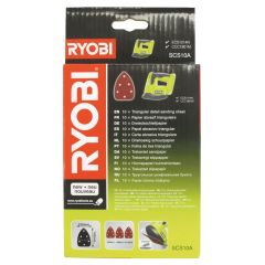 Ryobi Accessoires 5132002675 SCS10A1 Jeu de feuilles abrasives 100x140 mm 10 pièces.