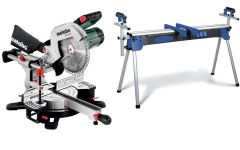 Metabo KGS254MTN3200 Scie à onglet coulissante KGS254M + chariot universel TN3200