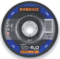 Rhodius 200018 KSM Disques à ébarbage métal 125 x 6,0 x 22,23 mm