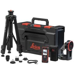Leica 950879 Disto D5 SET Distancemètre laser avec Bluetooth pour l'intérieur et l'extérieur + Trépied dans Metabox 165L