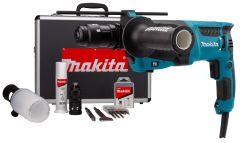 Makita HR2631FTX4 ' Marteau combiné avec tête remplaçable, kit d''extraction et jeu de ciseau de forage dans mallette'