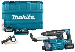 Makita HR008GM202 Marteau combiné SDS-Plus avec aspiration 40V Max 4.0Ah Li-Ion dans la valise