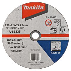 Makita Accessoires A-85335 Disque à tronçonner Métal 230 x 22,2 mm 1 pièce