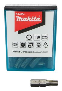 Makita Accessoires B-24664 Embout de vis T30 x 25 mm Par 25 pièces