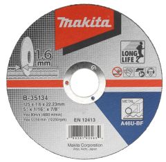 Makita Accessoires B-35134 Disque à tronçonner Métal 125 x 22,2 mm 10 pièces
