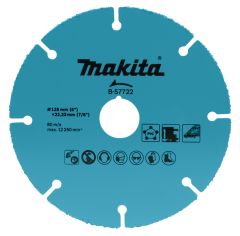 Makita Accessoires B-57722 Disque à tronçonner en carbure de tungstène 125 mm alésage 22,2 pour plaques de plâtre et plastique