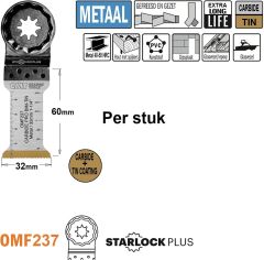 CMT OMF237-X1 Lame de scie multi-outils en acier inoxydable avec coupe fine 32 mm 1 Pièce