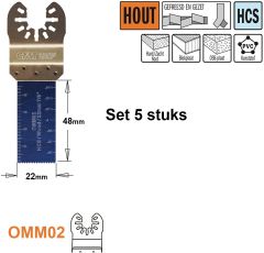 CMT OMM02-x5 Lame de scie pour bois 22 mm 5 pièces