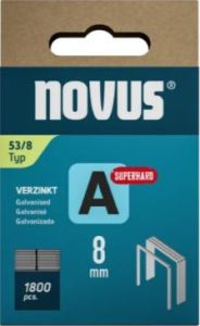 Novus 042-0775 Agrafe à fil fin A 53/8 mm Superhard (1800 pièces)