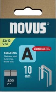 Novus 042-0779 Agrafe à fil fin A 53/10 mm V2A acier inoxydable (800 pièces)