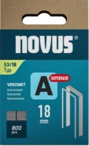 Novus 042-0782 Agrafe à fil fin A 53/18 mm Superhard (800 pièces)