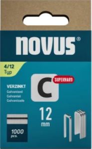 Novus 042-0800 Agrafe à dos étroit C 4/12mm Superhard (1.000 pièces)