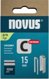 Novus 042-0801 Agrafe à dos étroit C 4/15mm Superhard (1.000 pièces)