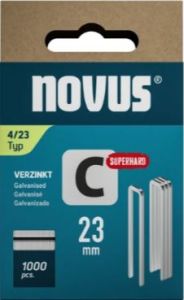 Novus 042-0803 Agrafe à dos étroit C 4/23mm Superhard (1.000 pièces)