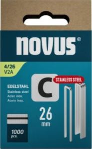 Novus 042-0805 Agrafe à dos étroit C 4/26mm V2A acier inoxydable (1.000 pièces)