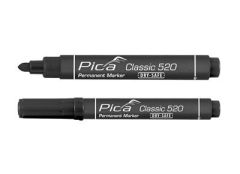 Pica PI52046 Pica 520/46 Marqueur permanent 1-4 mm rond noir, 10pcs