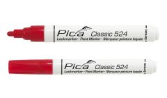 Pica PI52440 524/40 Marqueur à peinture 2-4mm pointe ronde rouge 10 pcs.