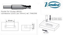 Virutex 7940398 VIR- Coupeur pour connecteurs AB181 OVVO 39mm