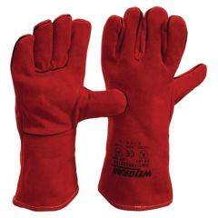 Weldkar 189505785 Paire de gants de soudure taille universelle 35 cm Cuir bovin fendu