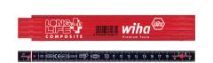 Wiha 37067 Règle pliante LongLife® Plus Composite 2 m métrique, 10 pièces () rouge/noir