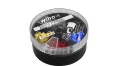 Wiha C000C100 Embouts avec collier en plastique, jeu 4 - 16 mm² 100 pièces code couleur DIN en boîte distributrice