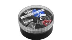 Wiha C001C200 Embouts doubles avec collier en plastique, jeu de 2 x 0,75 - 2 x 2,50 mm² 200 pièces code couleur DIN en boîte distributrice