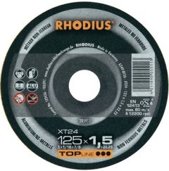Rhodius 205913 XT24 disque à tronçonner fin en aluminium 180 x 1,5 x 22,23 mm