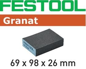6x Festool Éponge Abrasive Garnet 69 x 98 x 26mm P120 201082 Ponçage 