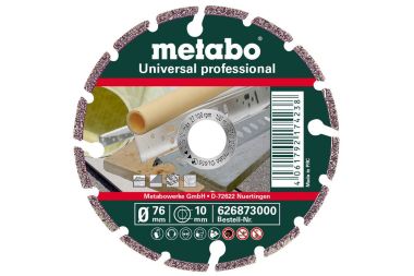 Metabo Accessoires 626873000 Disque de coupe diamanté professionnel, UP 76 x 1,2/2,2 x 10 mm