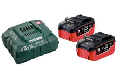 Metabo Accessoires 685122000 Pack batterie 2 x 18V LiHD 5,5Ah + 1 x Chargeur ASC 145